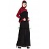 Dual colored abaya- Black & Cherry Red